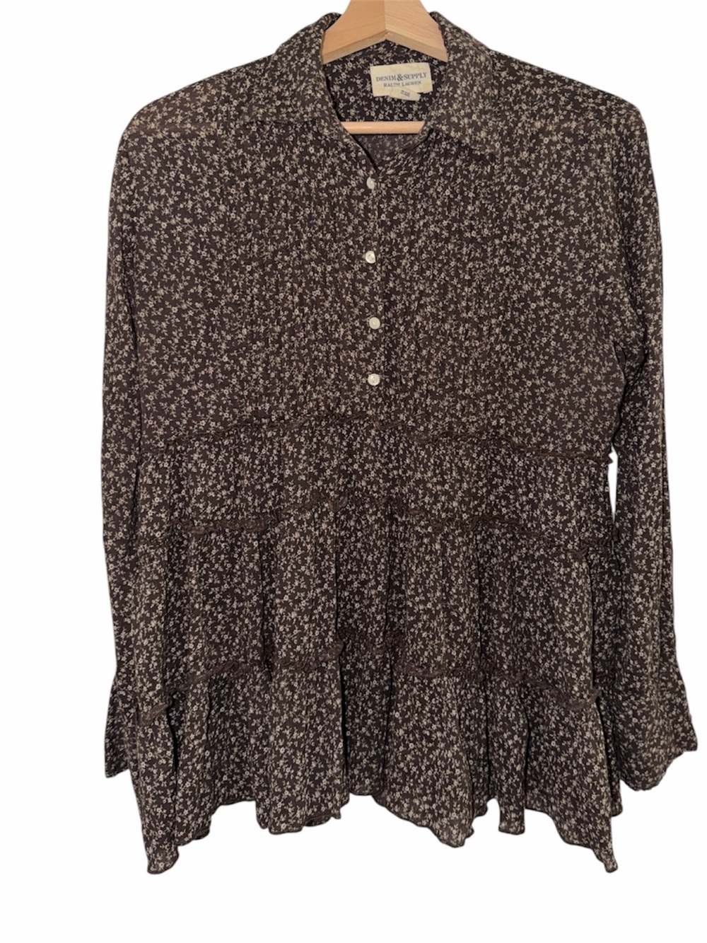 Ralph Lauren Denim Supply Floral Flowy Blouse